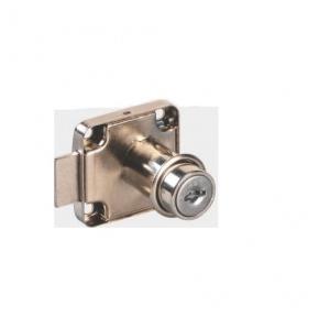 Ebco Nickel Plated Square Lock 22mm with metal key, E-SQL1-22-M